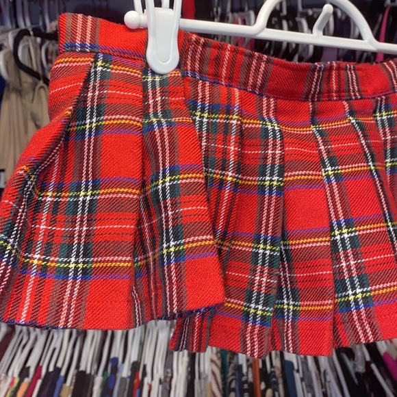 Ladies used Super Sexy Adult industry mini plaid red tartan skirt Velcrow sz S-M - Picture 3 of 7